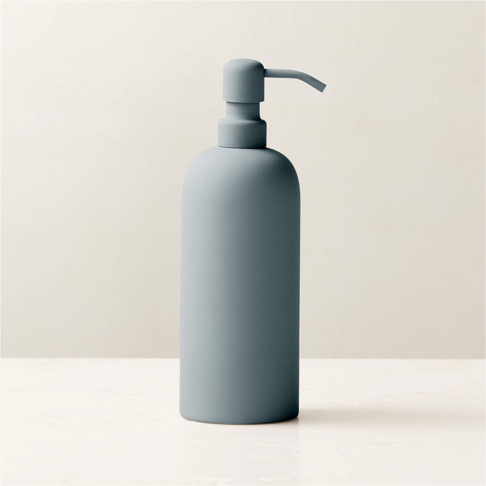 20oz CB2 Rubber-Coated Black Soap Pump